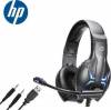 HP Over Ear Multimedia Headphones with microphone and 3.5mm Jack / USB-A connection in Blue